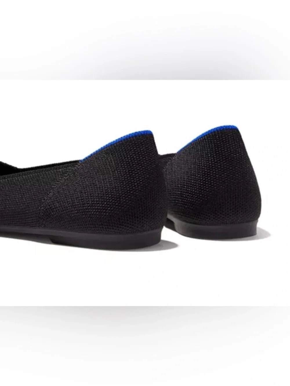 NIB [Rothy's] The Point II Flats Pointed Knit Flat Slip-On Shoes Black Women's 6 - Picture 4 of 13